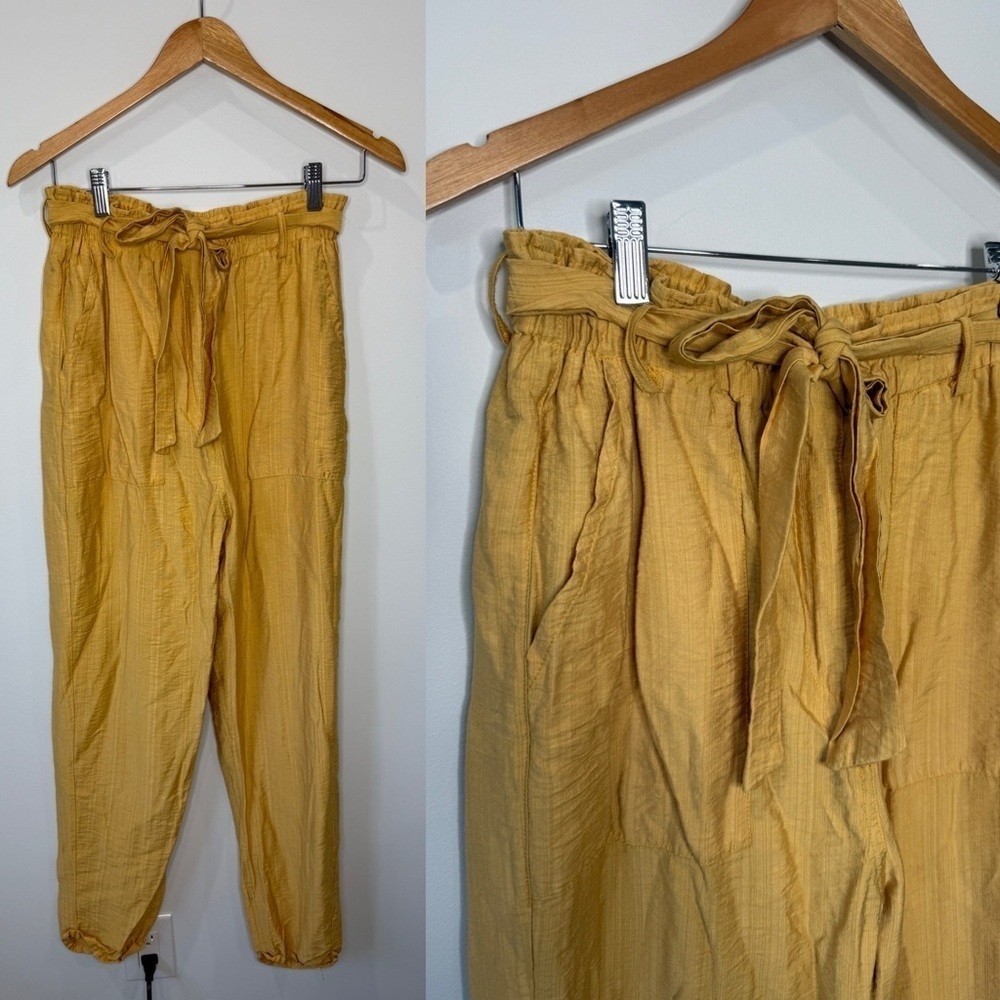 Lulus Mustard Yellow Lightweight High Rise Pants (S)